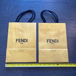 Fendi shopping bag empty yellow decoration storage